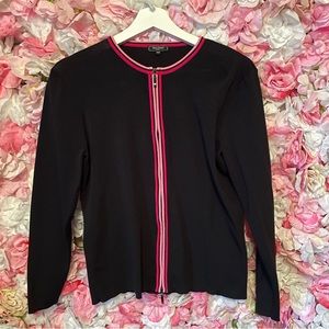 Rino Rossi Zip-up Cardigan Sz Medium